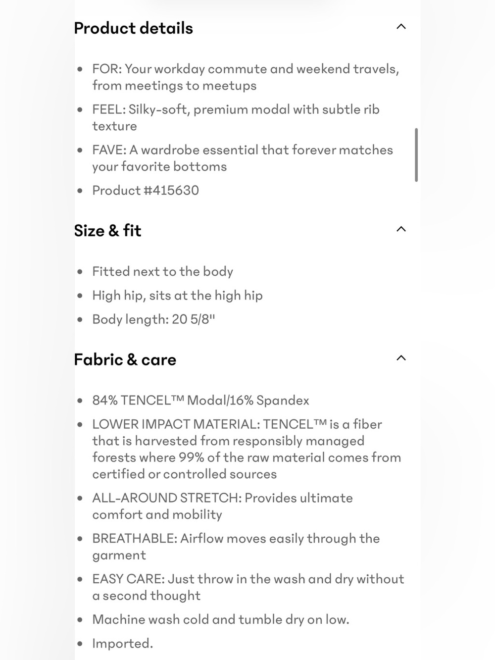 Athleta Signature Rib Crop Tee - Picture 4 of 5